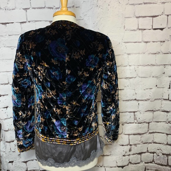 Rebecca Taylor Solstice Floral Velvet Jacket M NWT - Picture 12 of 12